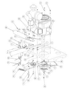 Generac Engine Assembly Diagram and Parts List for M72-GN 53AB5FEZ150-28-HP Cub Cadet Lawn Tractor